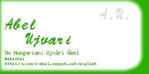 abel ujvari business card